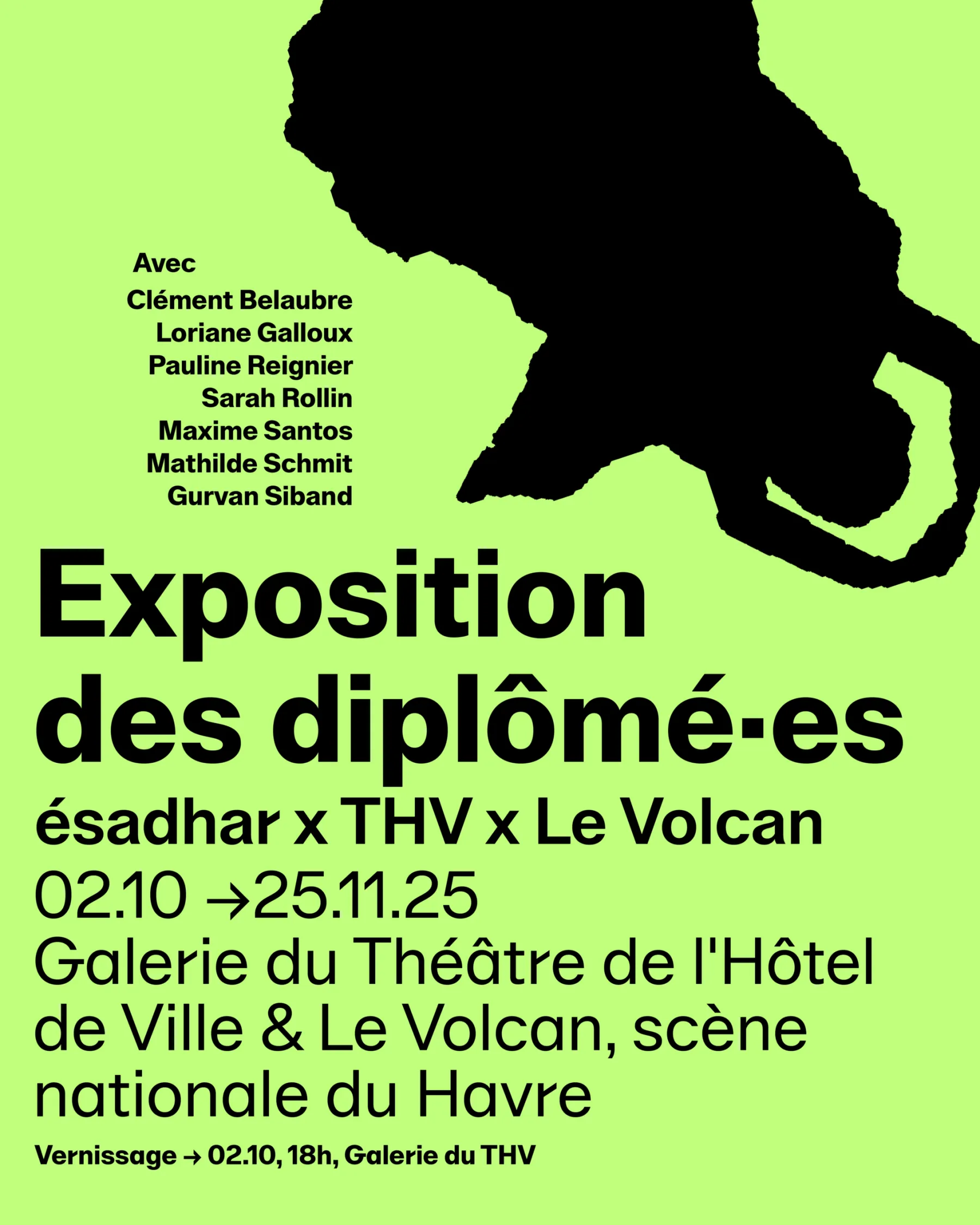 Affiche de l'exposition des diplômé·es de l'ésadhar